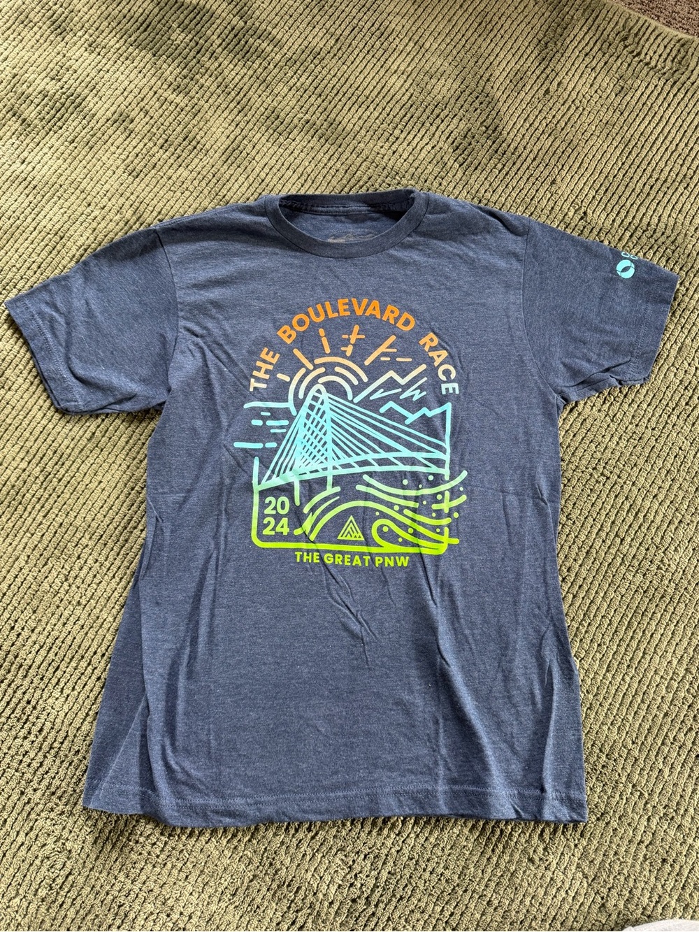 Northwest Men's Navy Graphic Tee with Bright Race Artwork